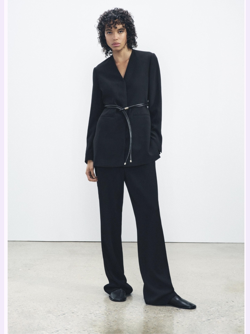 Zara ZW Collection Straight Leg Pants | Black Pants | Size Small